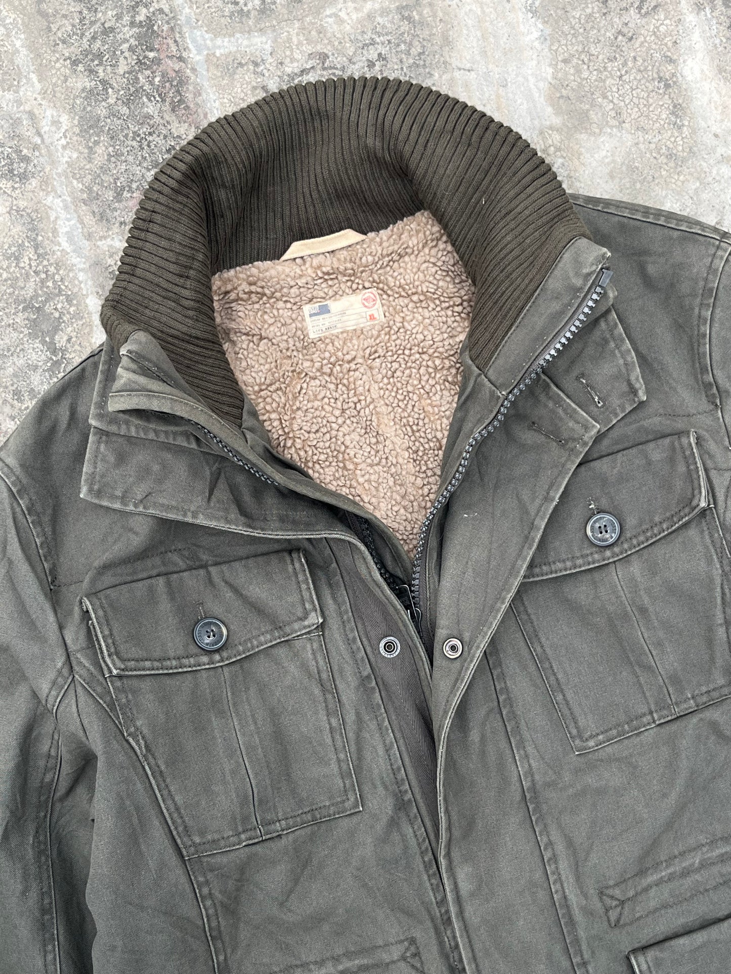 Vintage SuperHeavy Rugged Workwear North Coast Green Long Jacket (L/XL)
