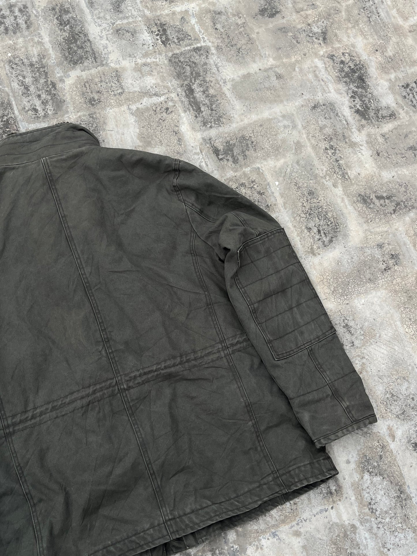Vintage SuperHeavy Rugged Workwear North Coast Green Long Jacket (L/XL)