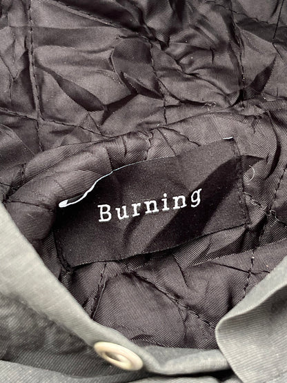 Vintage Burning Cloudy Cropped and Baggy Fit Parachute Hoodie (L/XL)