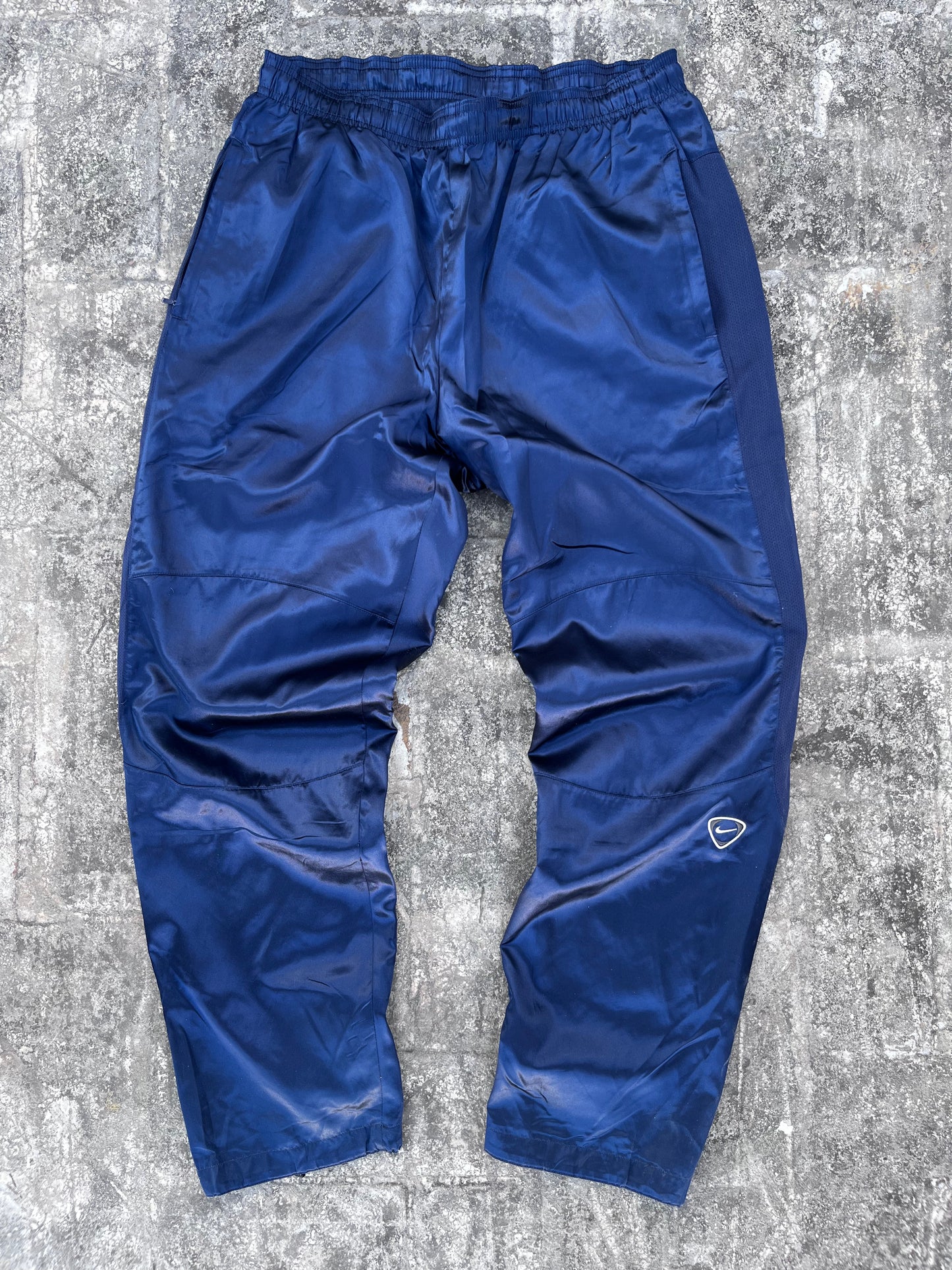 Vintage Nike Shiny Blue Two Toned Trackpants (L)