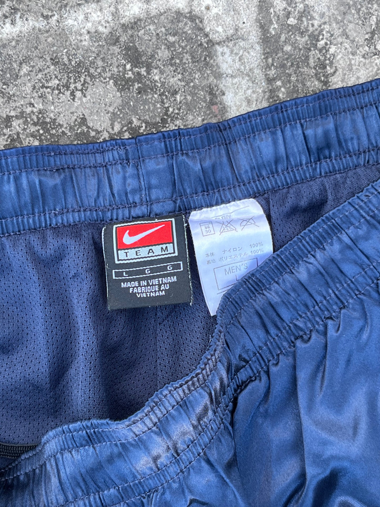Vintage Nike Shiny Blue Two Toned Trackpants (L)