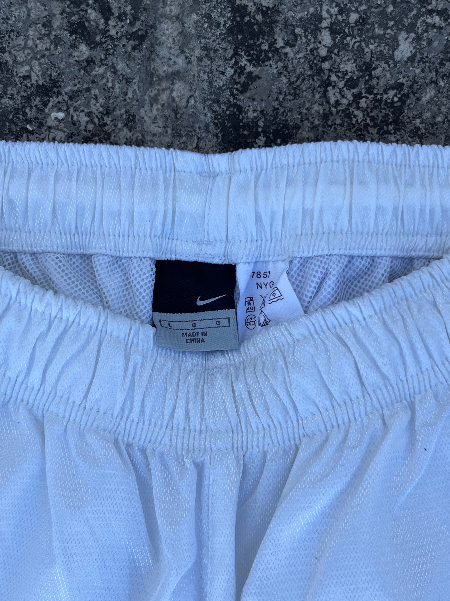 Vintage Nike White - Green Stripes Trackpants (L)