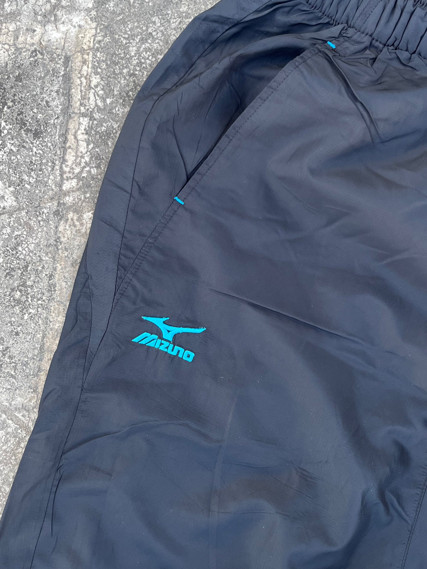 Mizuno Black-Blue Trackpants (M)