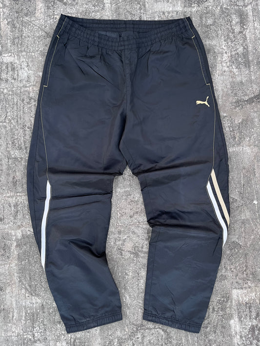 Vintage Puma Black-Gold Trackpants (L)