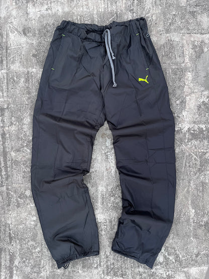 Puma Black-Green Trackpants (M)
