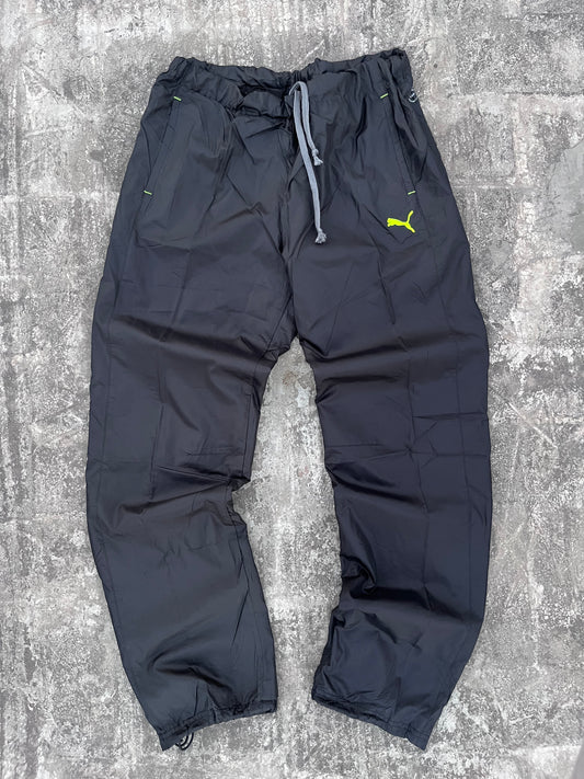 Puma Black-Green Trackpants (M)
