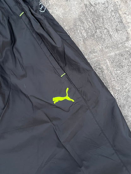 Puma Black-Green Trackpants (M)