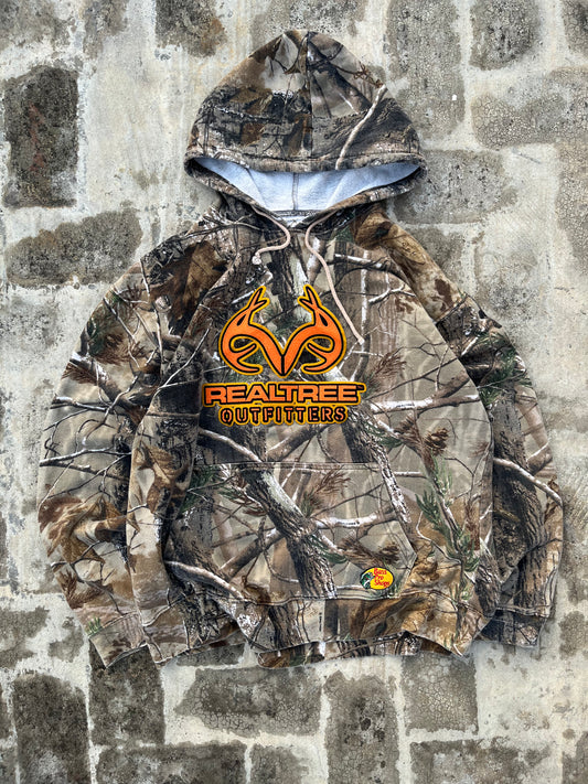 Vintage Realtree Outfitters x Bass Pro Shops Oversized Camo Hoodie (L)