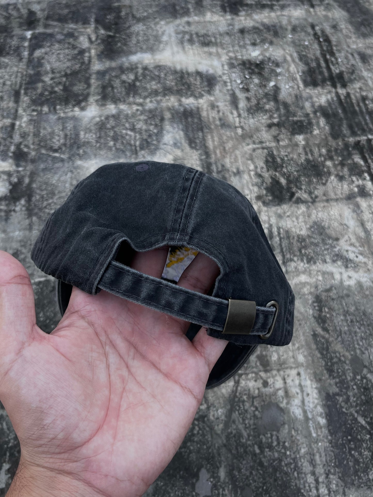 Stone Washed Grey Cap