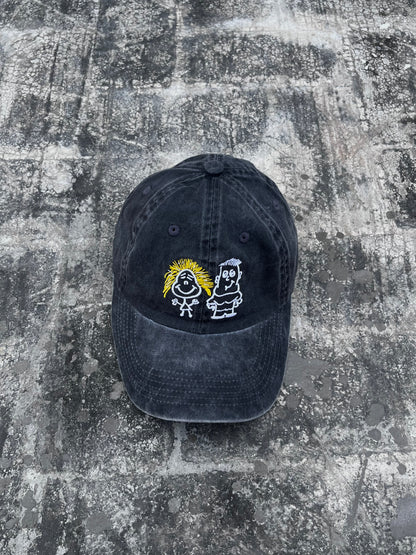 Stone Washed Grey Cap