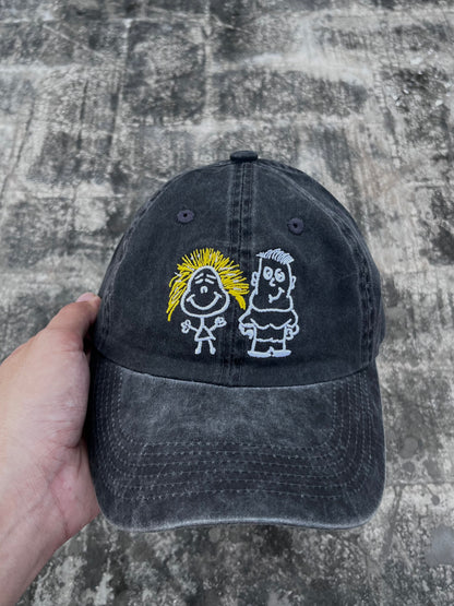Stone Washed Grey Cap