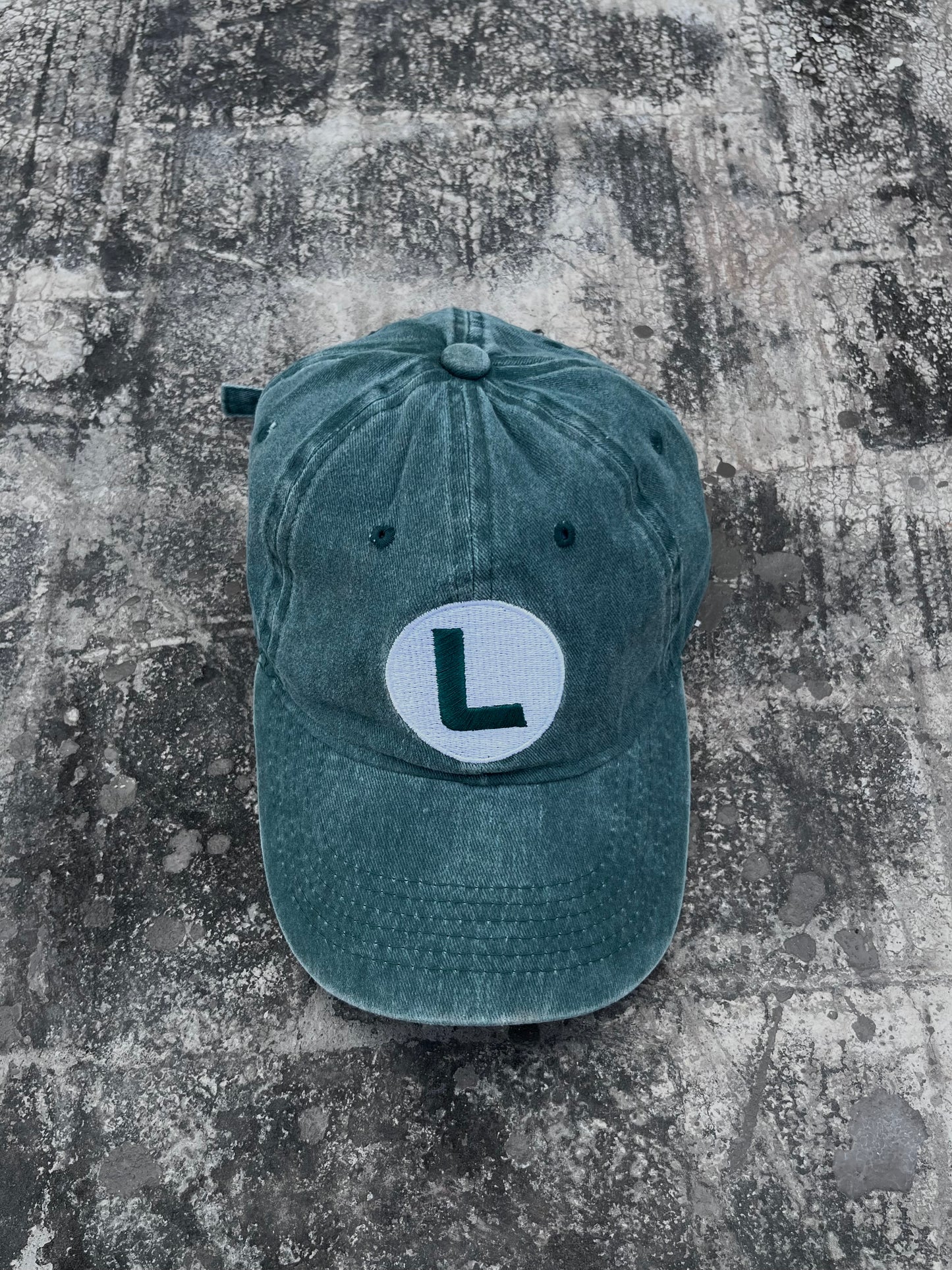 Luigi Washed Green Cap
