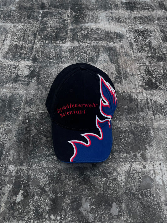 Blue Flames Vintage Cap