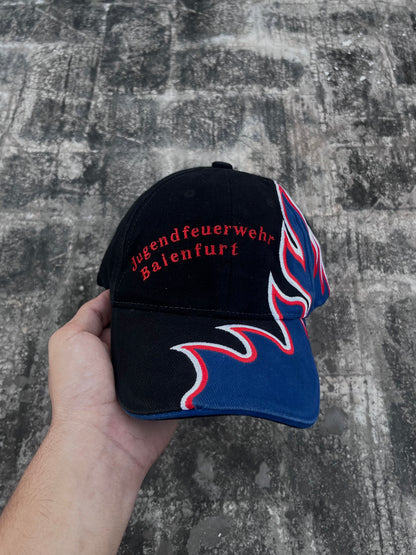 Blue Flames Vintage Cap