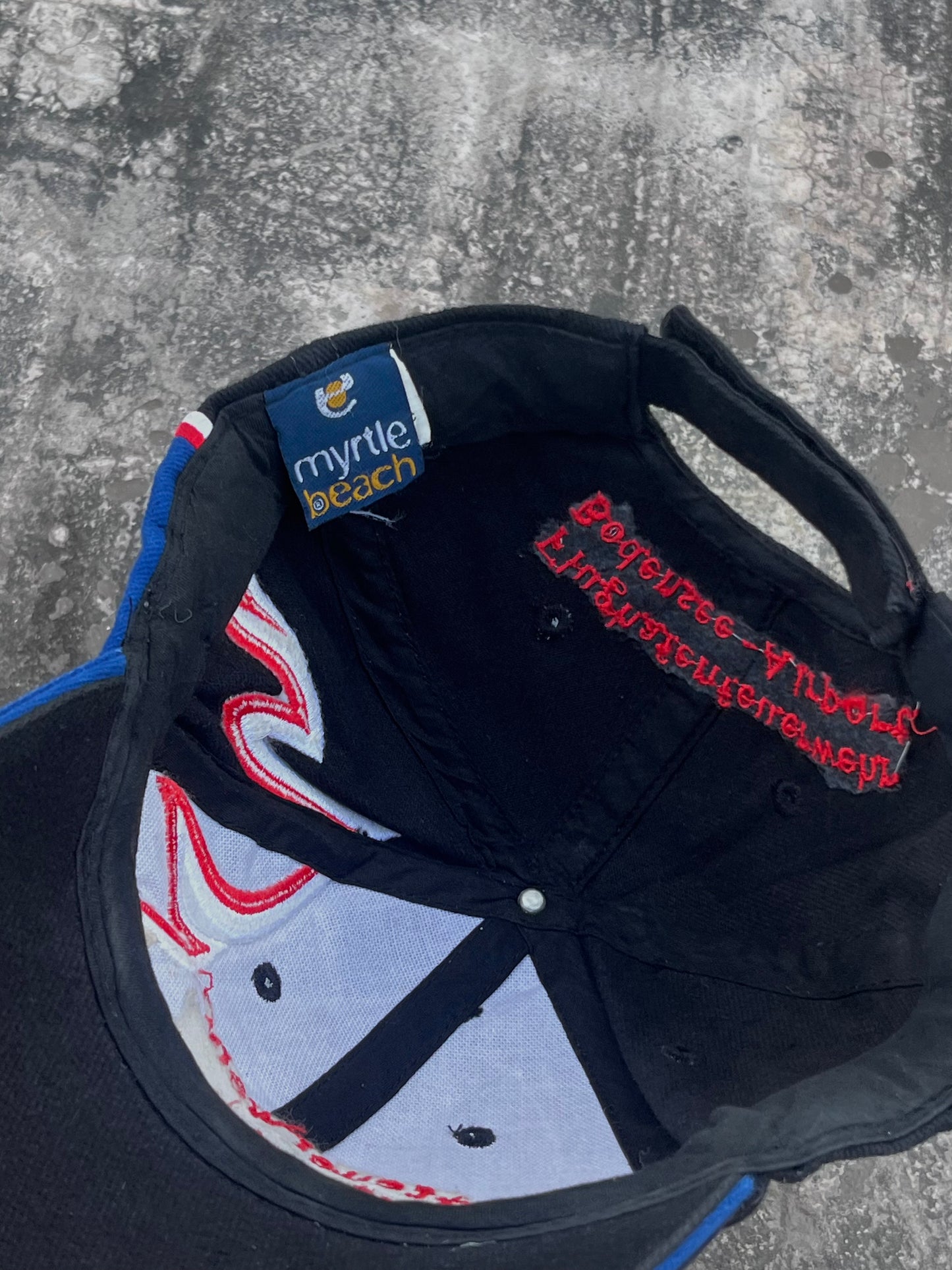 Blue Flames Vintage Cap