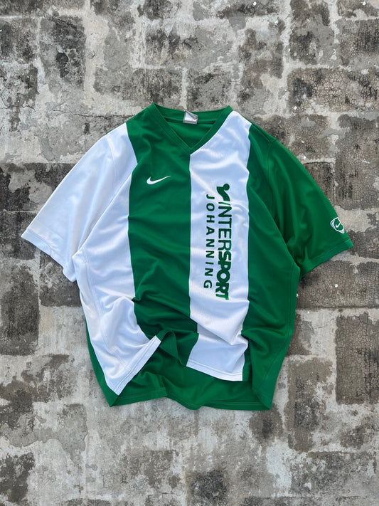 Vintage Nike ACG Green-White Intersport Johnaning Soccer Jersey (L)