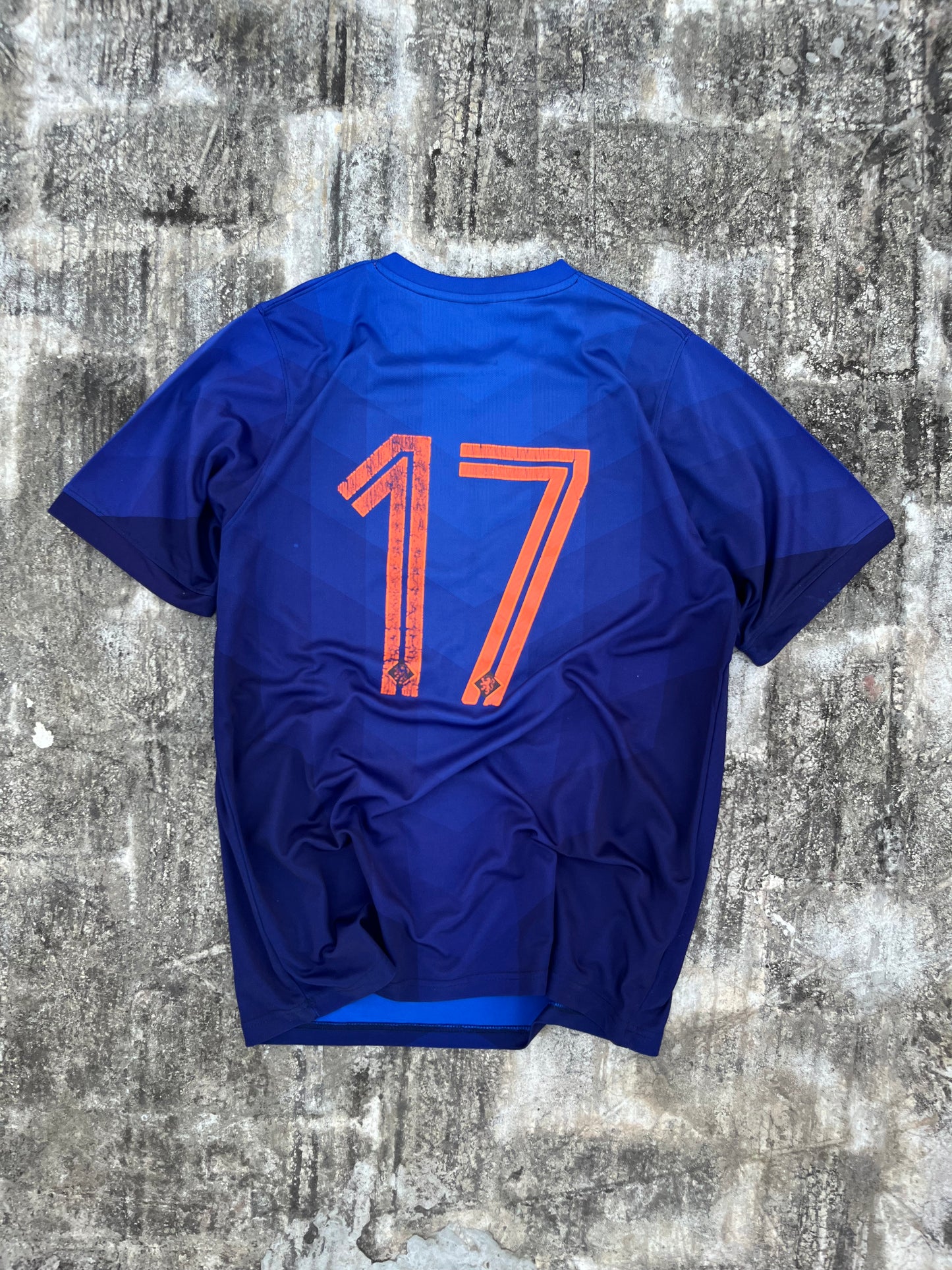 Original Nike Netherlands National Football Team Hollands 17 2014 World Cup Jersey (L)