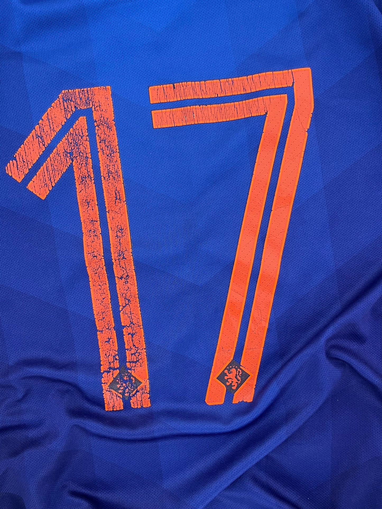 Original Nike Netherlands National Football Team Hollands 17 2014 World Cup Jersey (L)