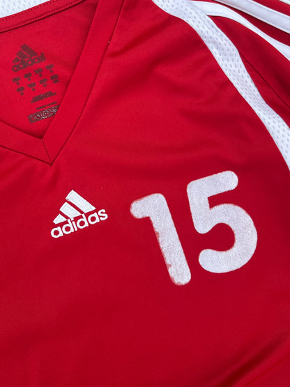 Vintage Adidas Red Jersey SV Sandbostel "15" (S)