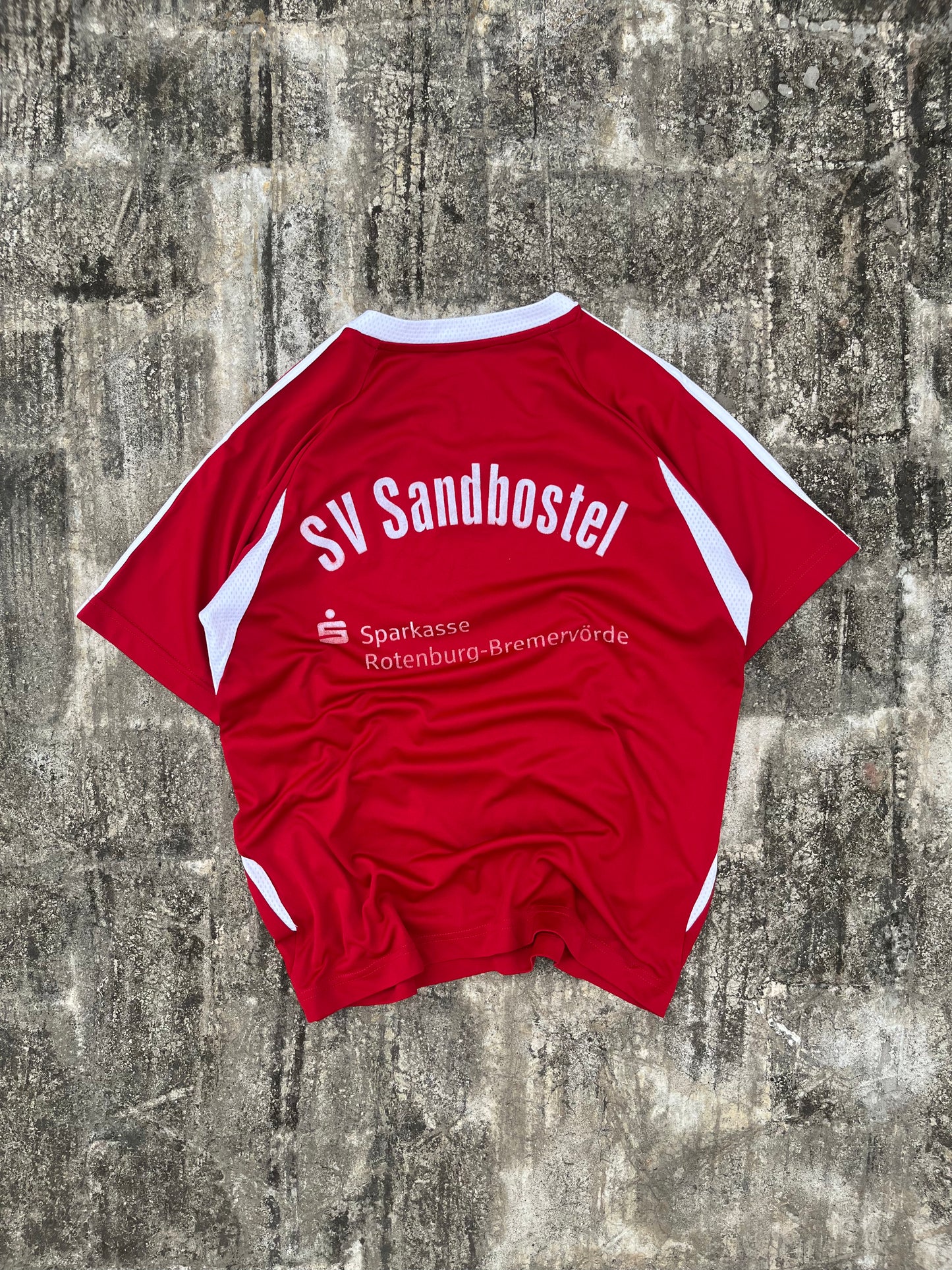 Vintage Adidas Red Jersey SV Sandbostel "15" (S)