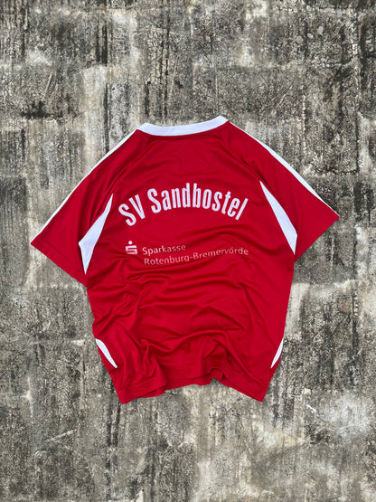 Vintage Adidas Red Jersey SV Sandbostel "15" (S)
