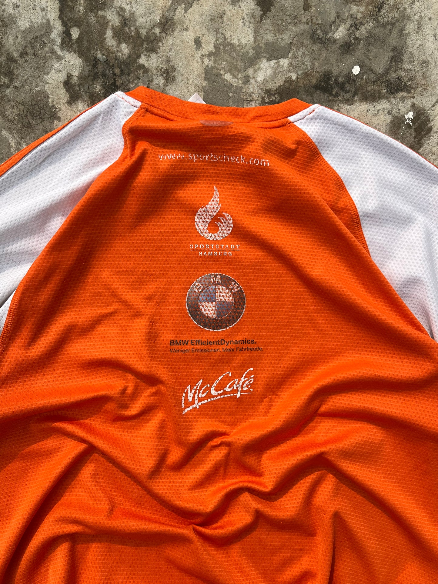 Vintage Adidas Orange SportScheck BMW Jersey (M/L)