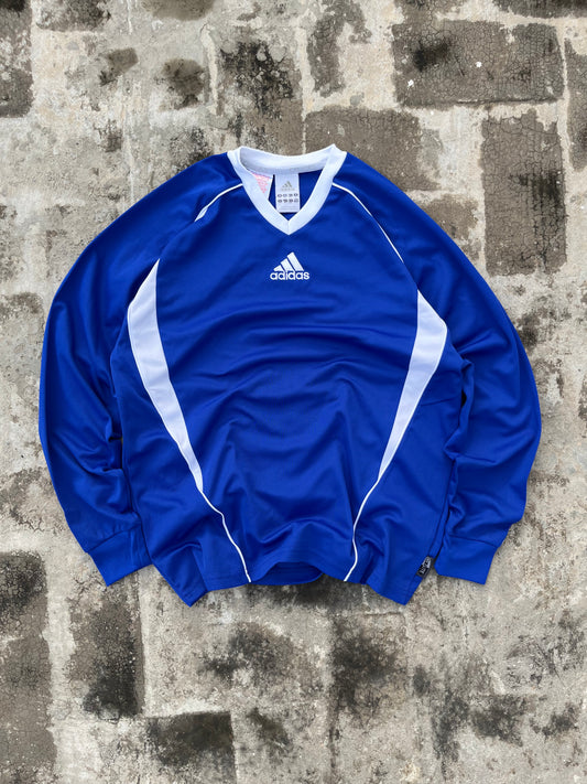 Vintage Adidas Blue Long Sleeves Jersey (S)