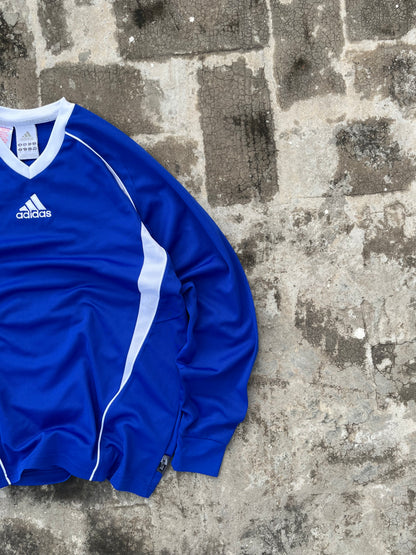 Vintage Adidas Blue Long Sleeves Jersey (S)