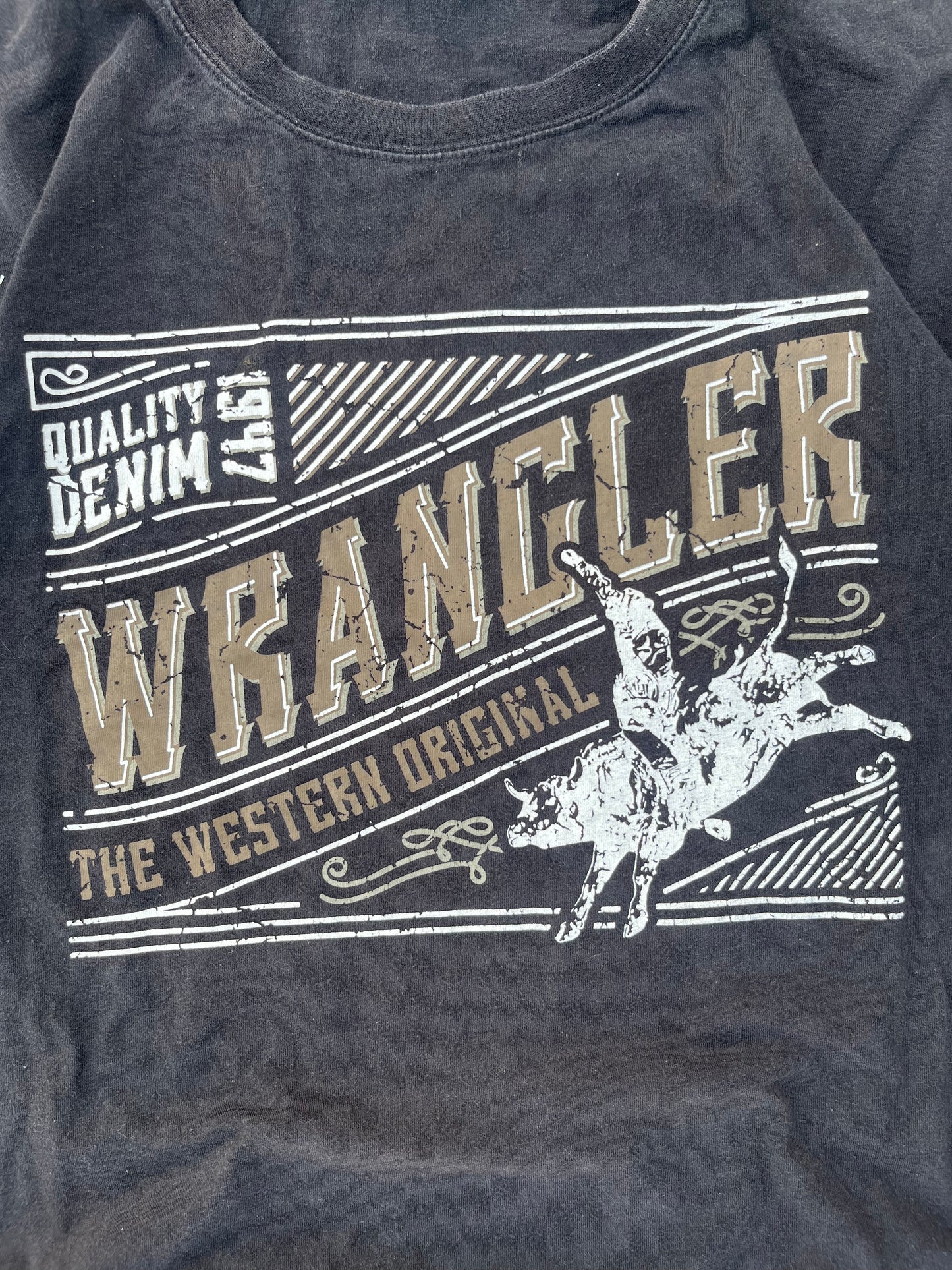 Vintage Wrangler Graphic Tee Black (M/L)