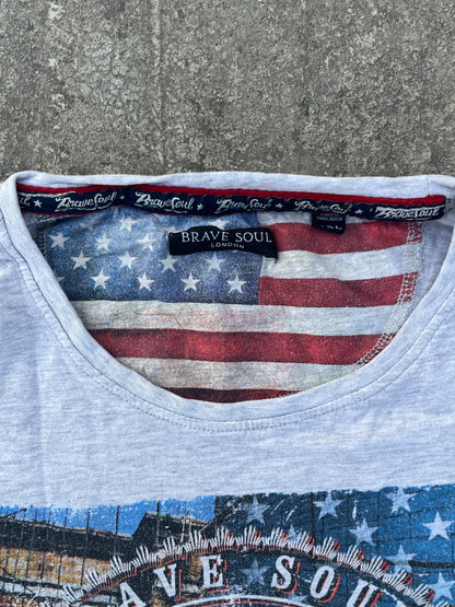 Vintage BraveSoul Brooklyn Newyork Classic Car Retro Tee (M)