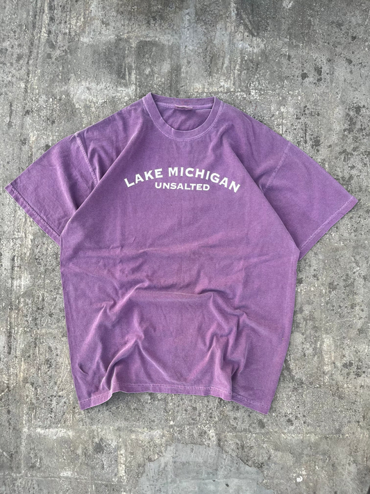 Vintage Washed Purple Lake Michigan Tee (L)