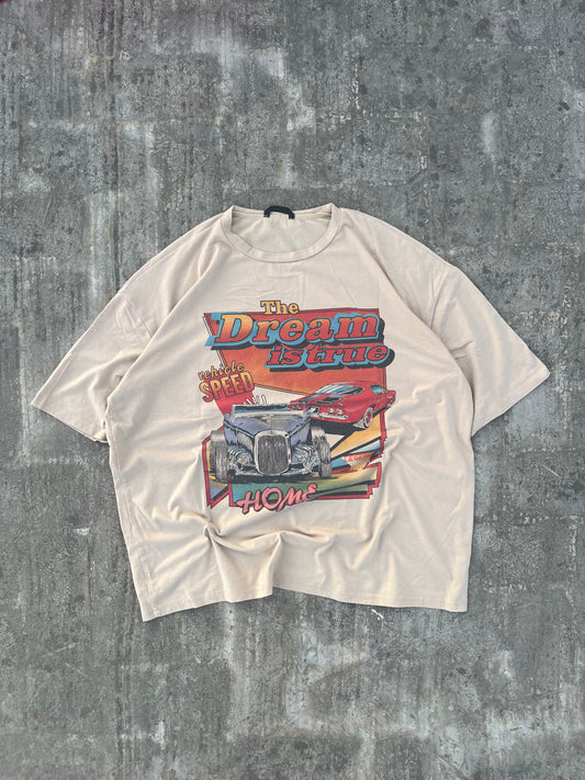 Shein The Dream is True Vintage Cars Racing Tee Oversized (M/L)