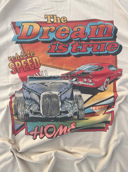 Shein The Dream is True Vintage Cars Racing Tee Oversized (M/L)