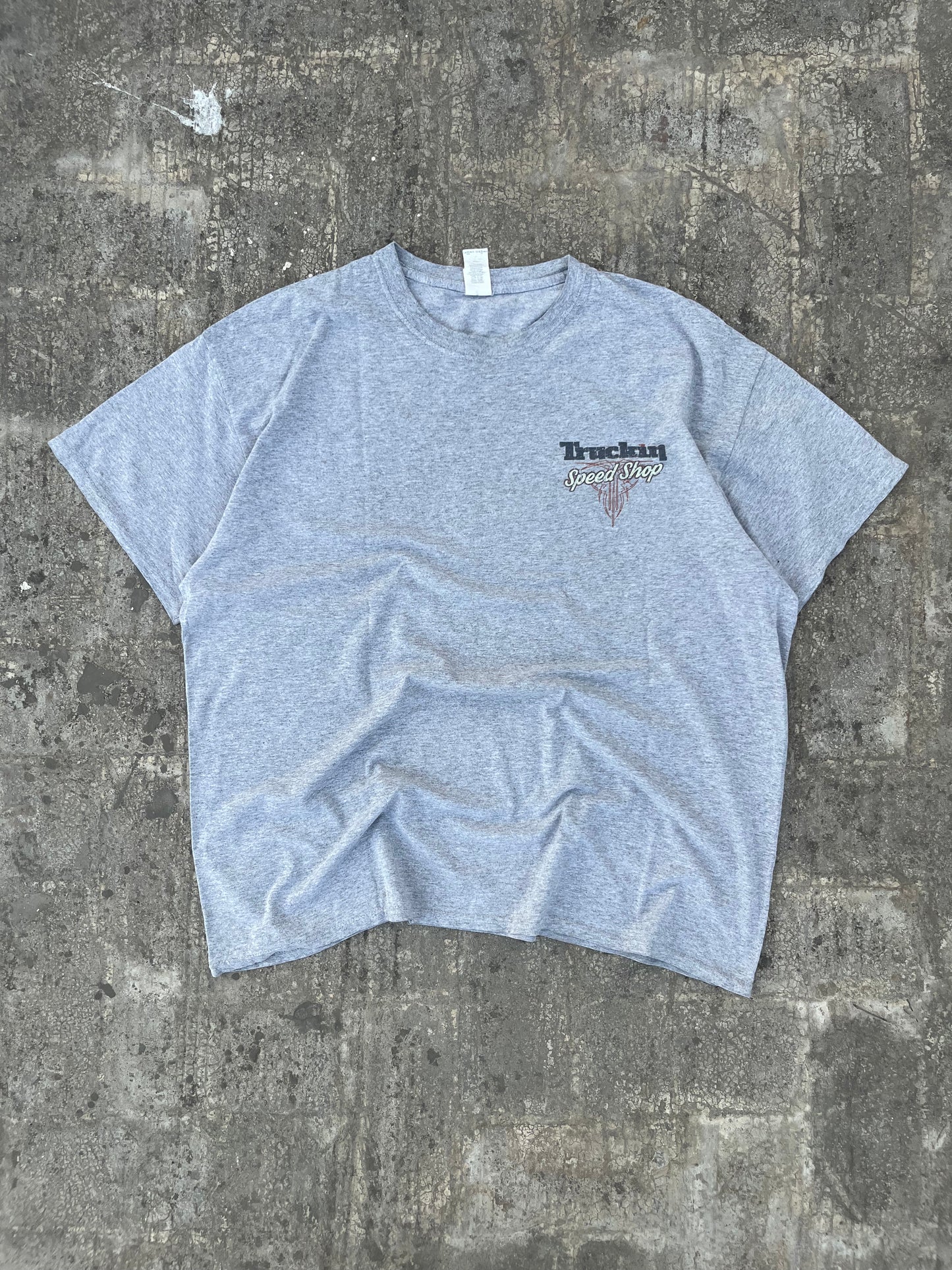 Vintage Truckin Speed Shop Racing Mechanic Tee Super Baggy (L)