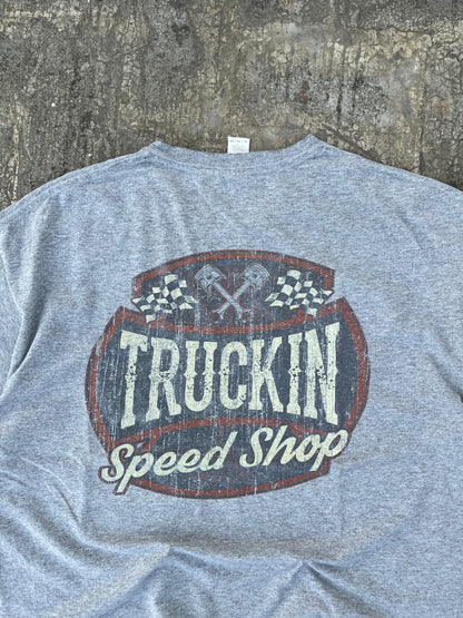 Vintage Truckin Speed Shop Racing Mechanic Tee Super Baggy (L)
