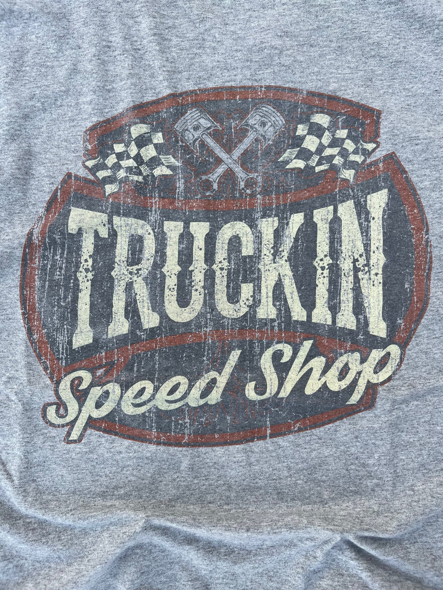 Vintage Truckin Speed Shop Racing Mechanic Tee Super Baggy (L)
