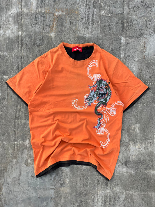 Reject Orange Dragon Graphic Tee (M)