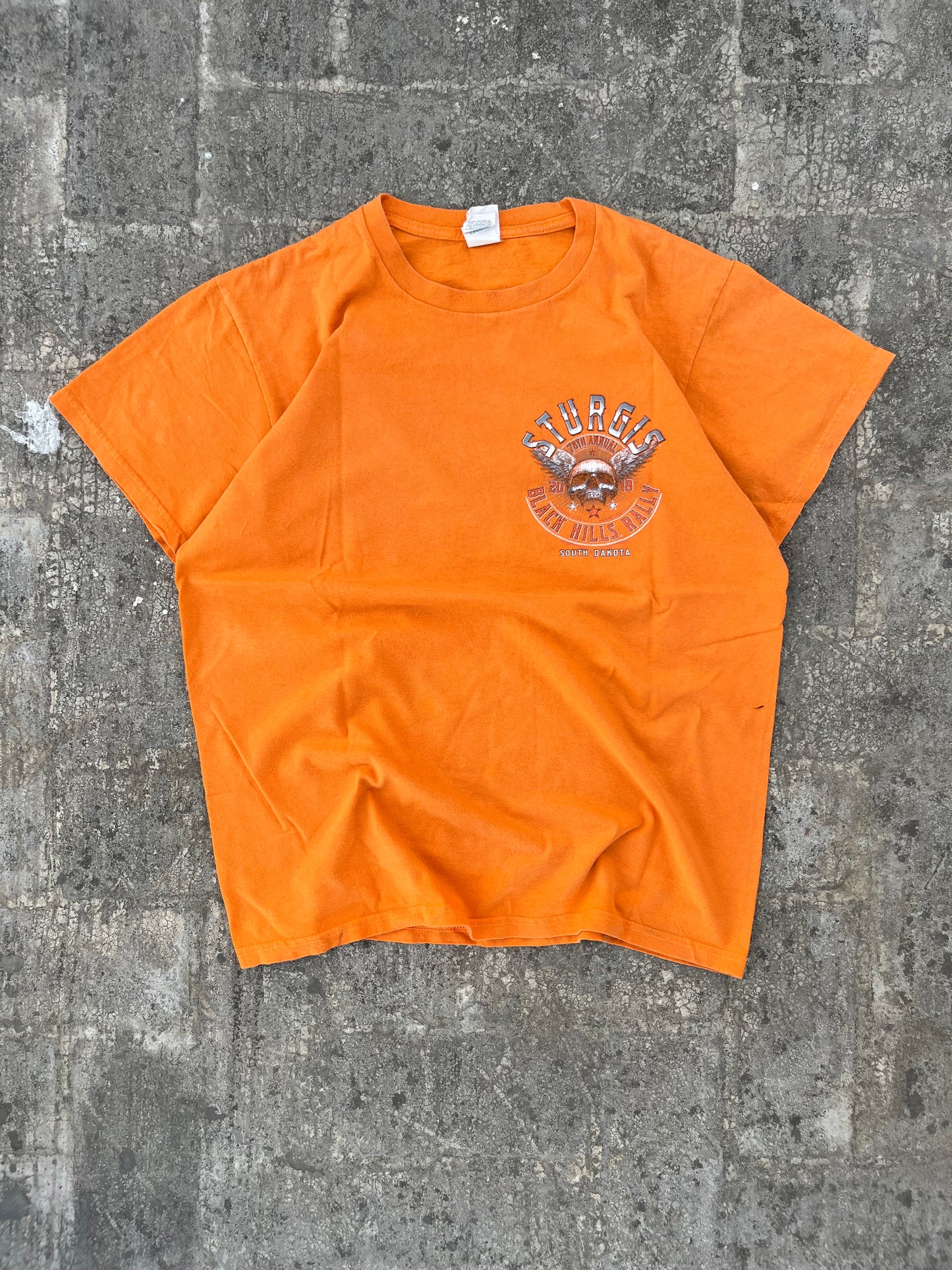 Vintage Sturgis Motorcycle Rally Skull Graphic Tee (M/L)