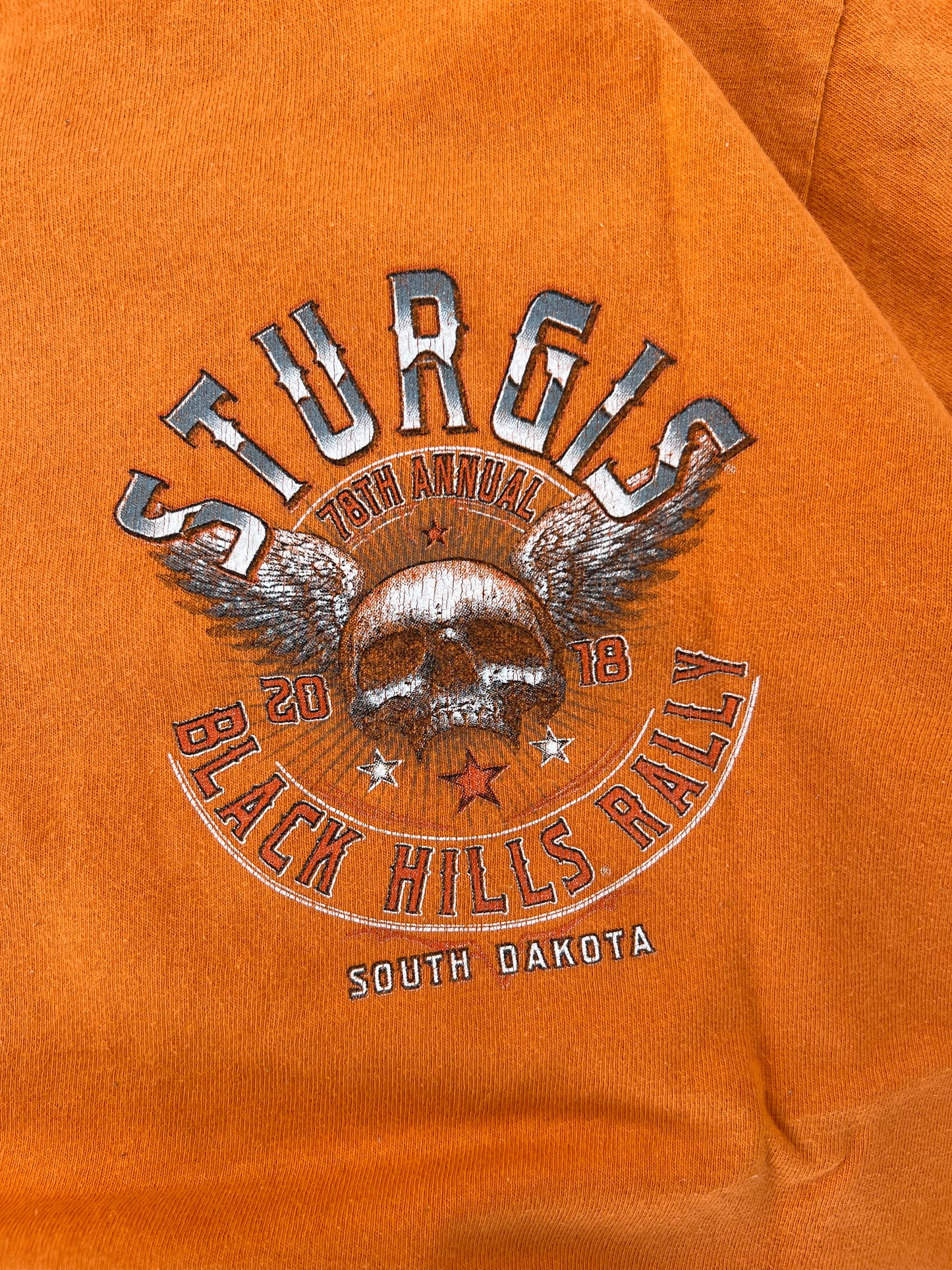 Vintage Sturgis Motorcycle Rally Skull Graphic Tee (M/L)