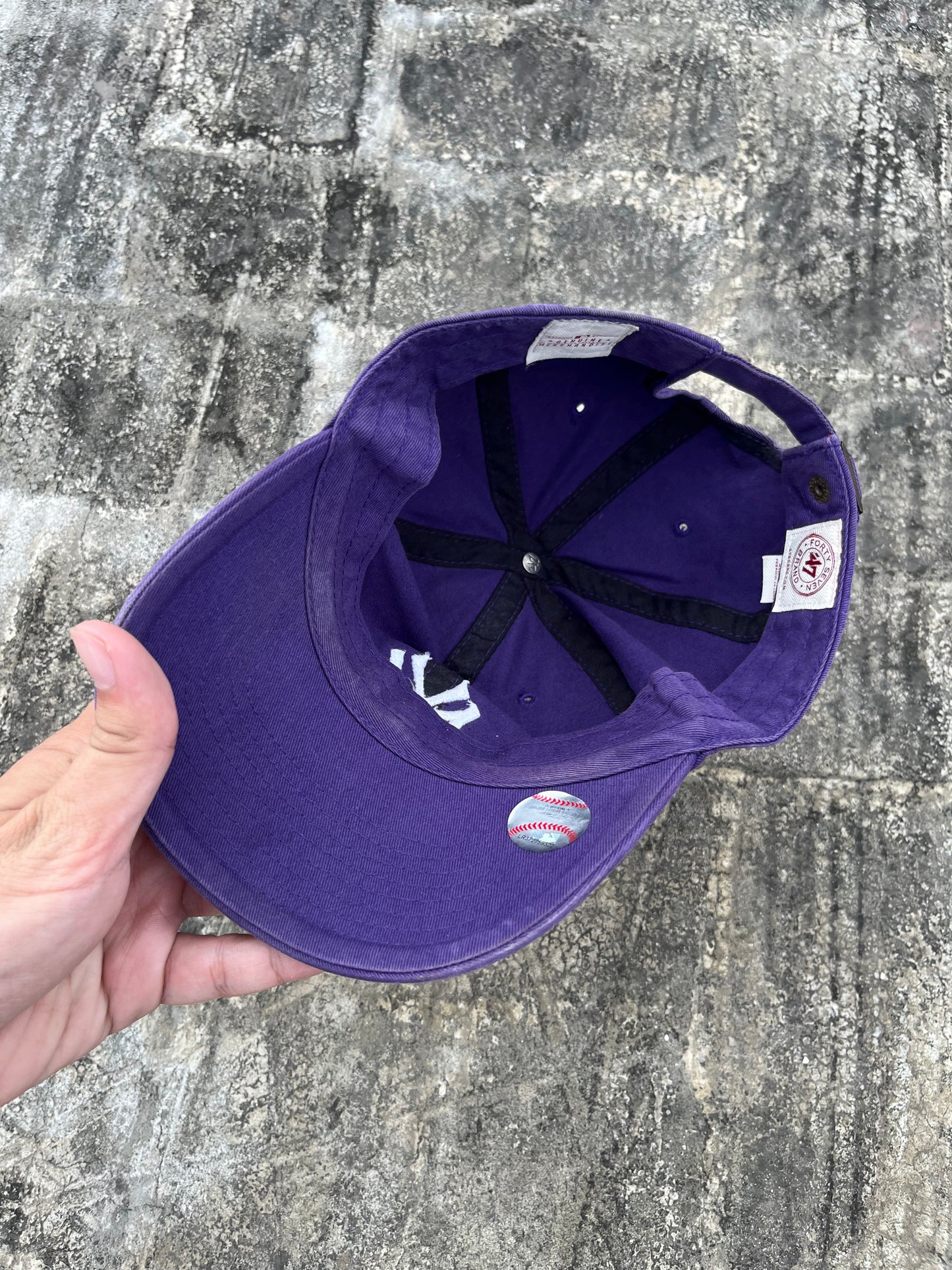 Vintage Purple MLB New York Yankees Baseball Cap