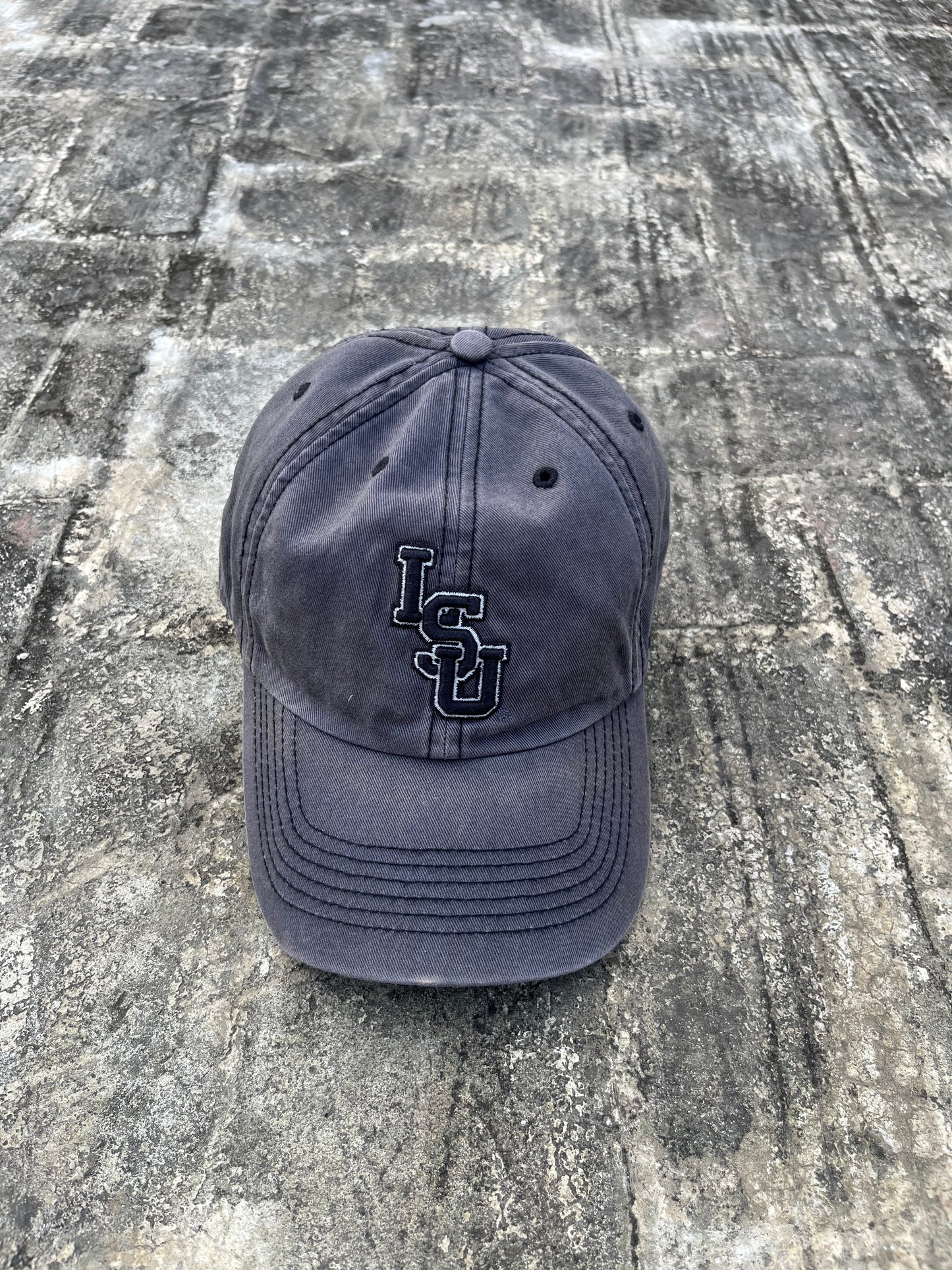 LSU Tigers Stone Washed Grey Fitted Cap