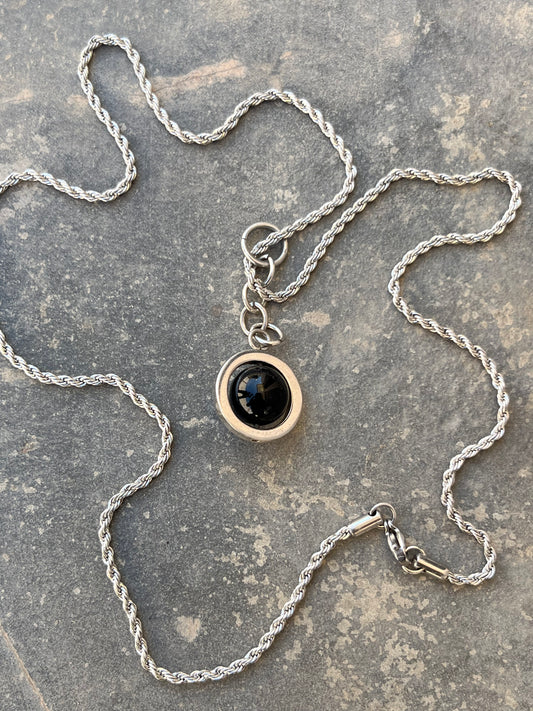 Black Onyx Sphere Pendant