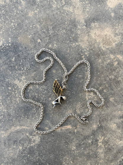 Vintage Golden Wings Angel Pendant