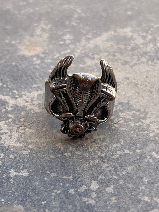 Vintage Engine Snake Ring