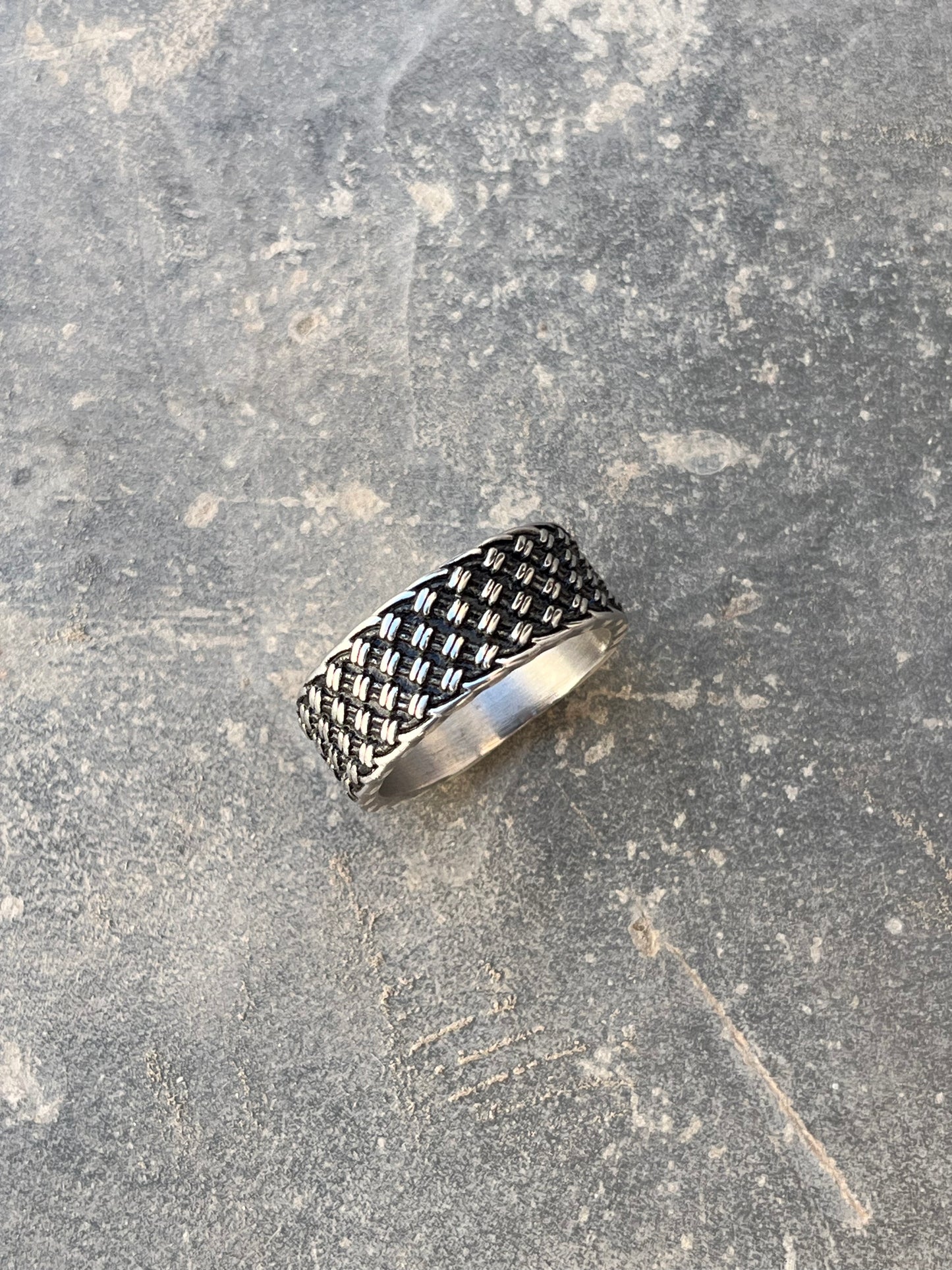 Vintage Texturized Engraving Ring