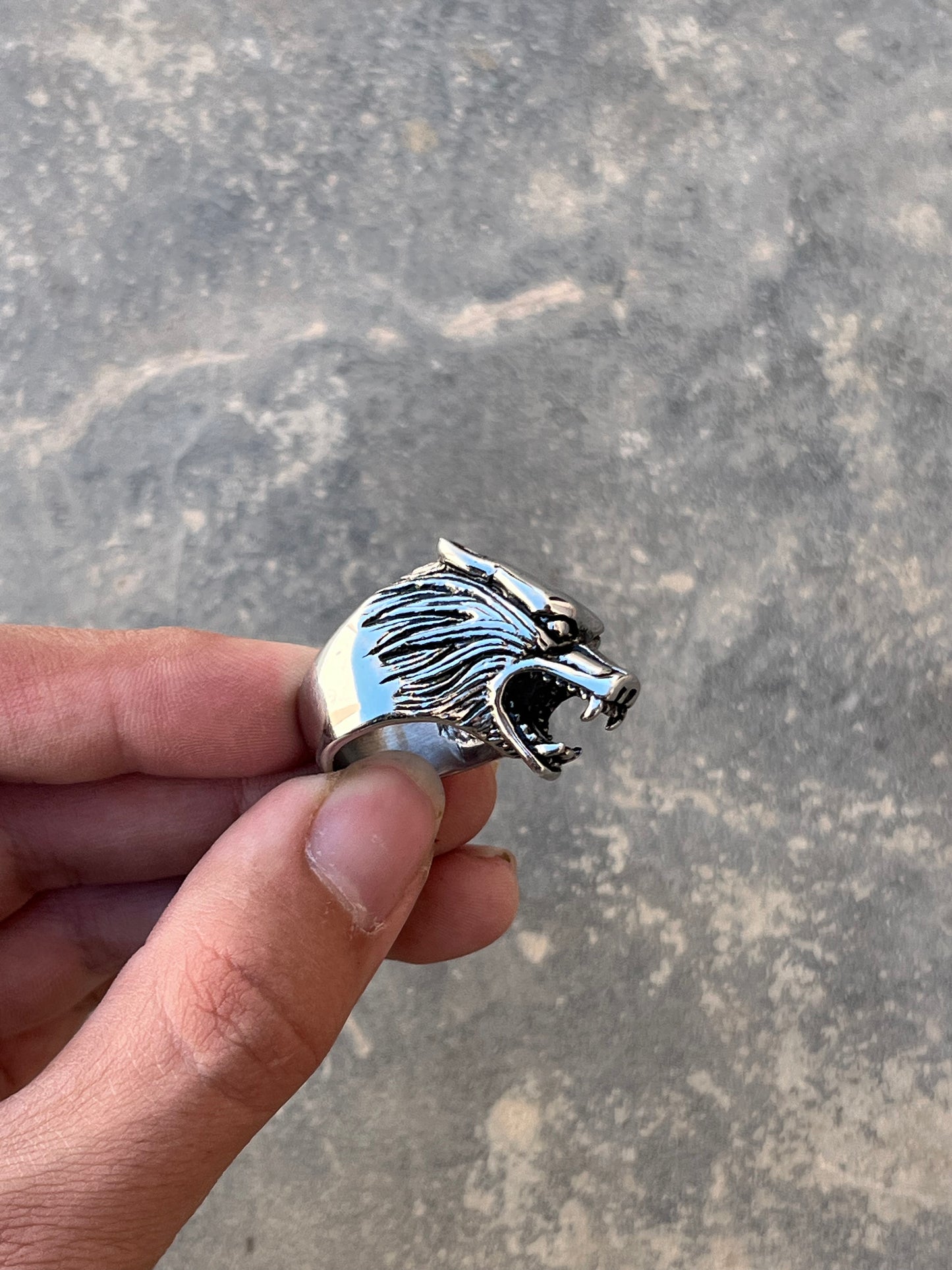 Vintage Wolfhead Ring