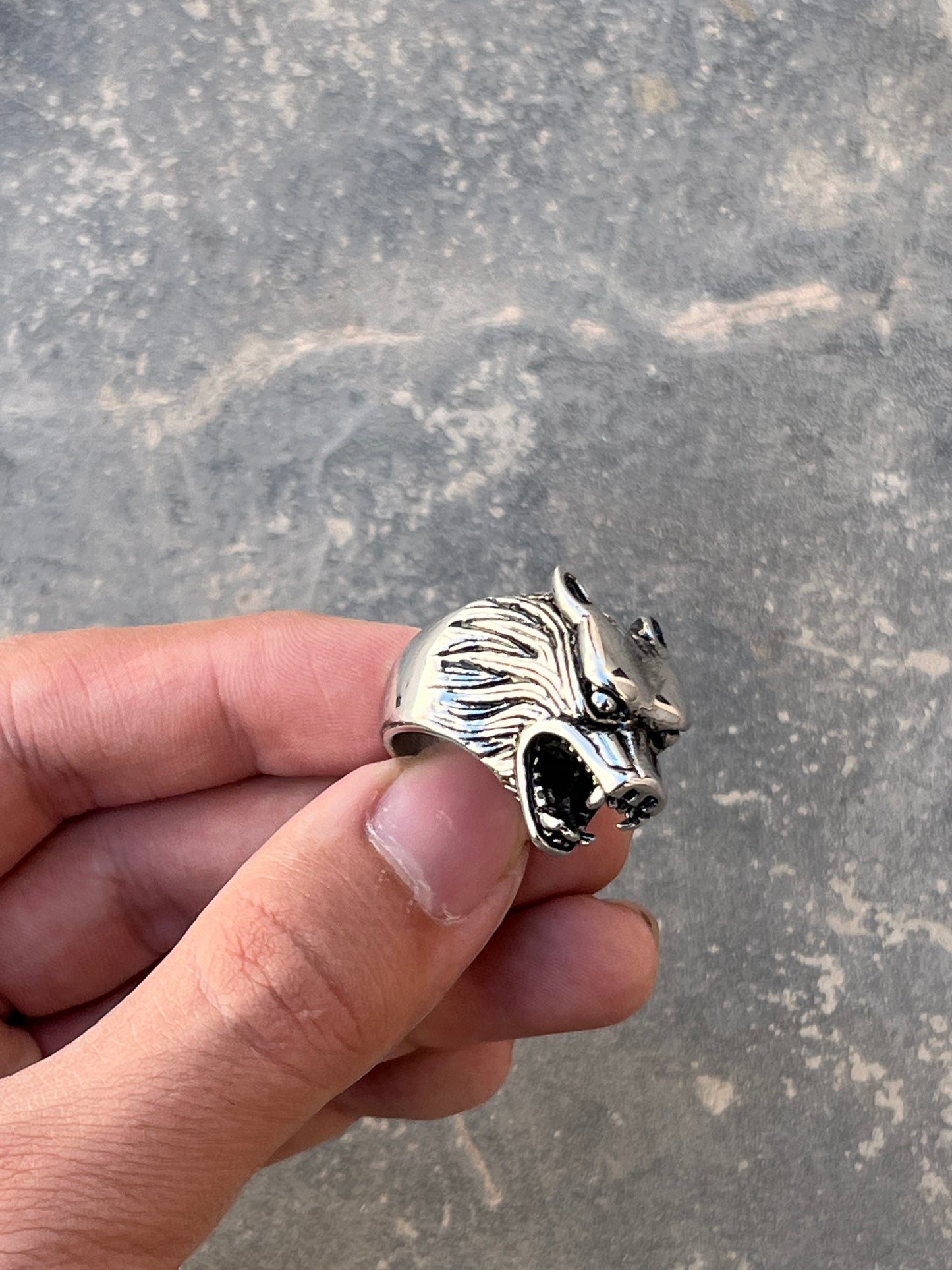 Vintage Wolfhead Ring