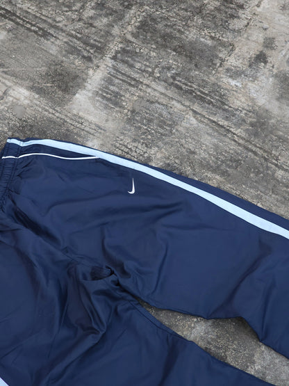 Vintage Nike Dark Blue Striped Flared Trackpants (M)