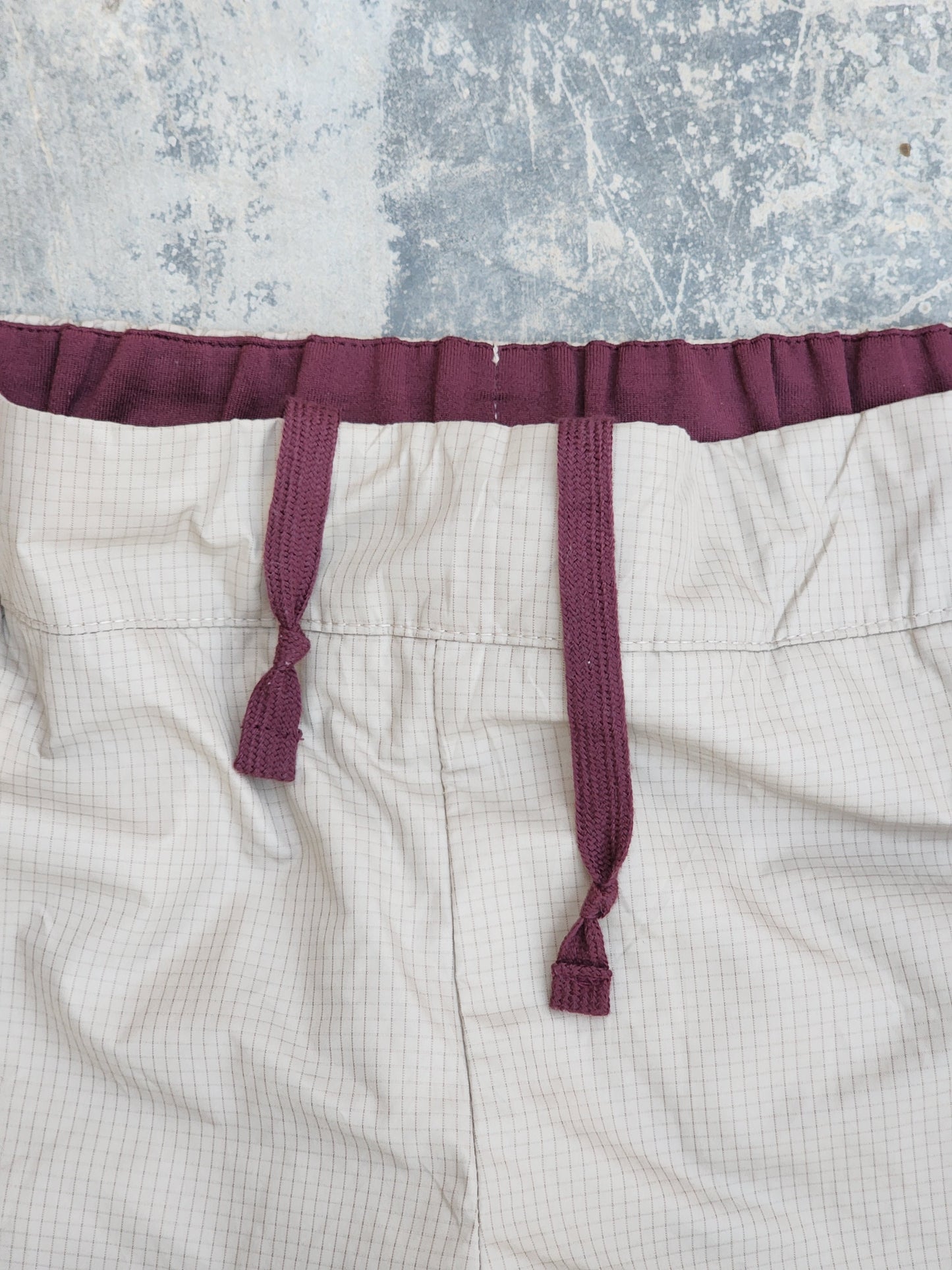 Vintage Nike Beige - Maroon Stormfit Baggy Flared Trackpants (S)