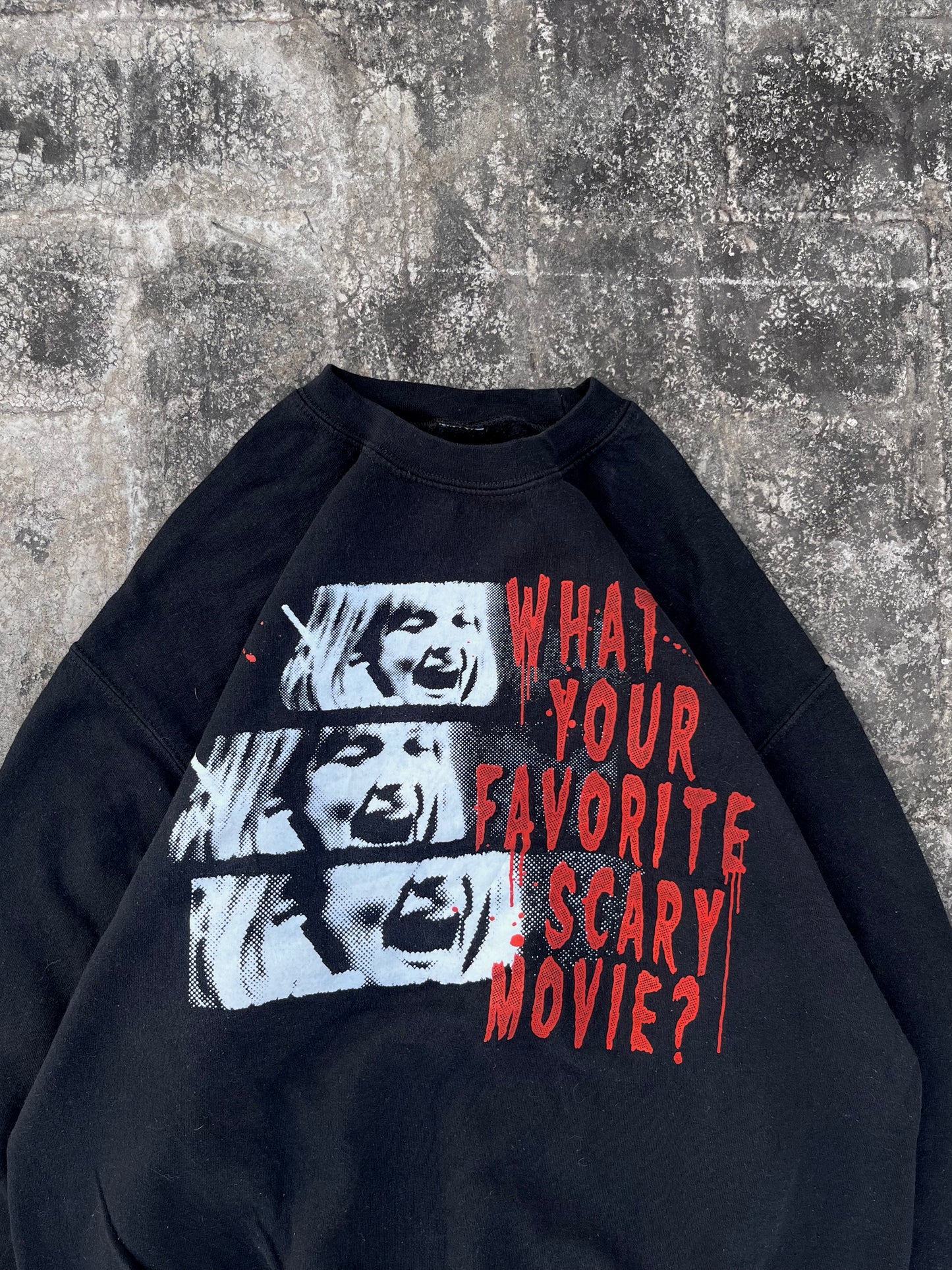 Scary Movie Graphic Oversized Sweatshirt (S)